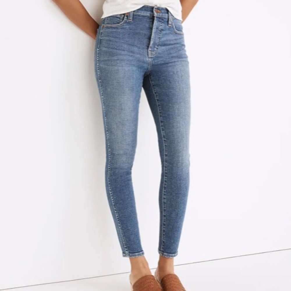 Madewell High-Rise Skinny Crop Jeans in Bradfield Wash SZ: 27